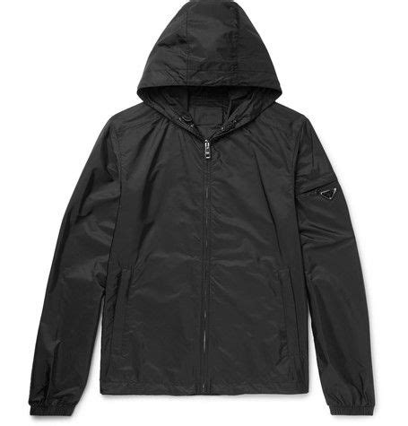 prada slim fit shell hooded jacket|PRADA Slim.